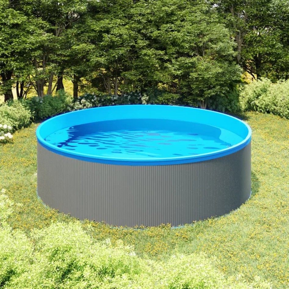 Piscina de chapoteo gris 350x90
