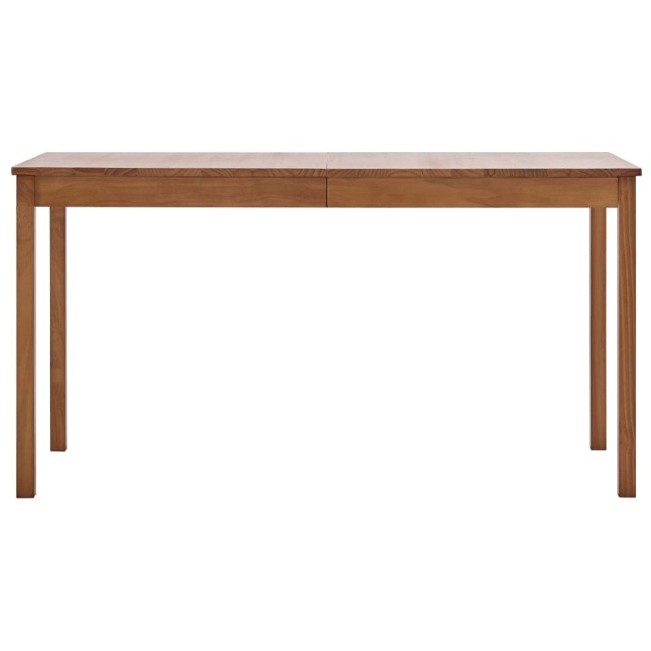 Conjunto de comedor 7 piezas madera de pino marrón