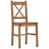 Conjunto de comedor 7 piezas madera de pino marrón
