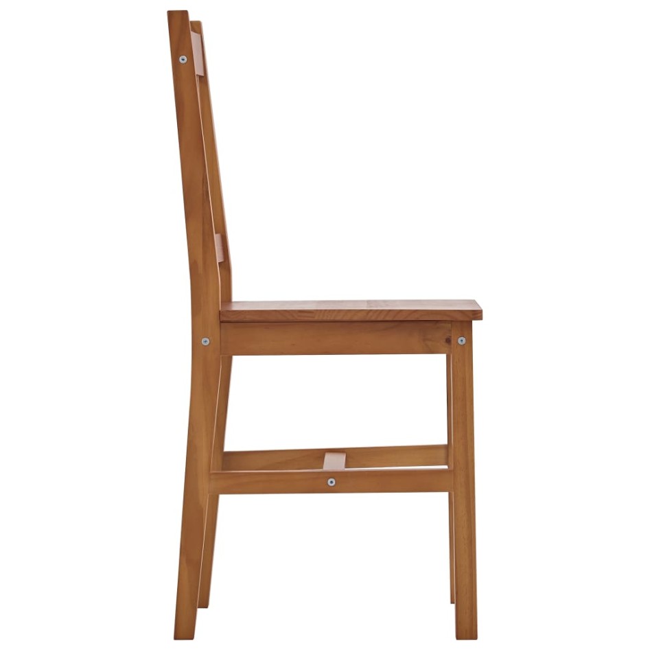 Conjunto de comedor 7 piezas madera de pino marrón