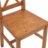 Conjunto de comedor 7 piezas madera de pino marrón