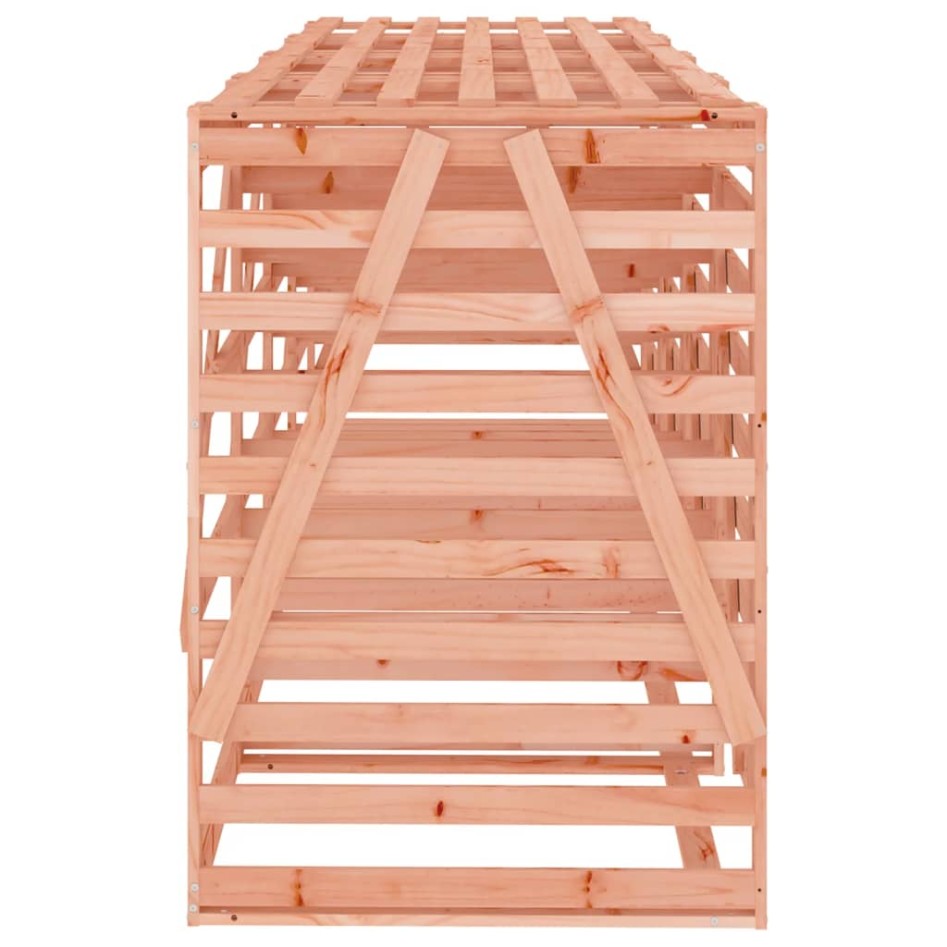 Cobertizo cuádruple para cubo de basura madera de abeto