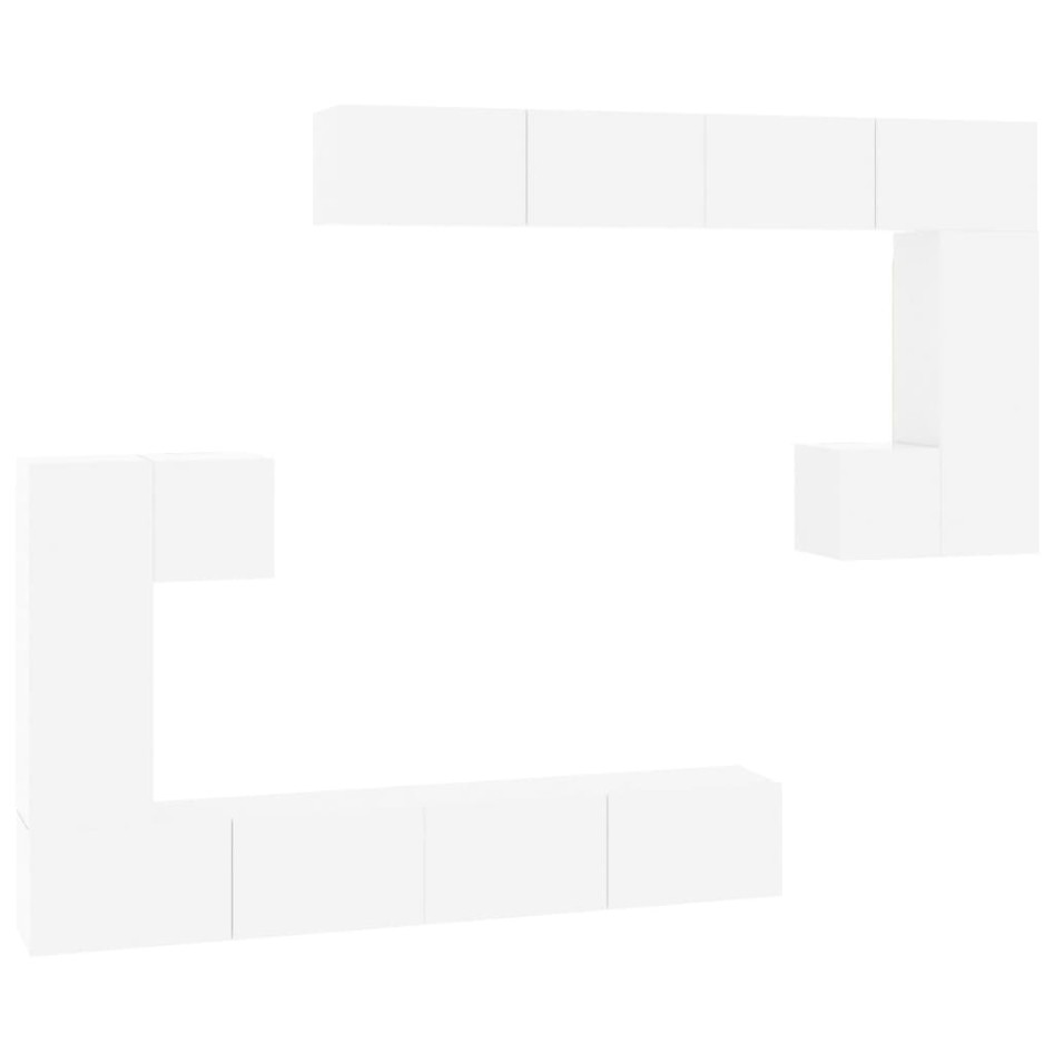 Mueble de pared para TV madera contrachapada blanco