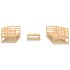 Juego de muebles de jardín 8 piezas madera maciza de