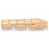 Juego de muebles de jardín 10 piezas madera maciza de