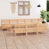 Juego de muebles de jardín 10 piezas madera maciza de
