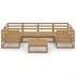 Juego de muebles de jardín 7 piezas madera maciza de