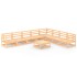 Juego de muebles de jardín 9 piezas madera maciza de