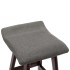 Taburetes de cocina 2 unidades tela gris