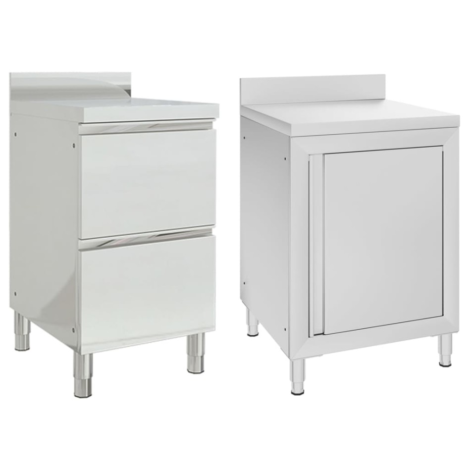 Armarios de cocina comercial 2 unidades acero