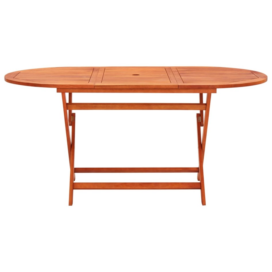 Set de comedor de jardín plegable 7 pzas madera