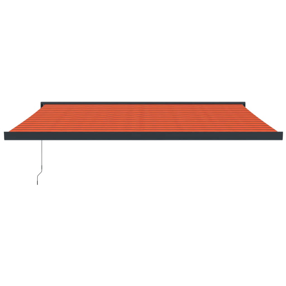 Toldo retráctil aluminio y tela naranja y marrón 4x3