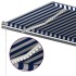 Toldo manual retráctil con LED azul y blanco 500x300