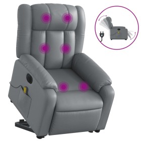 Sillón de masaje elevable eléctrico cuero sintético