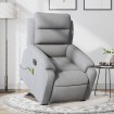Sillón de masaje eléctrico reclinable elevable tela gris claro