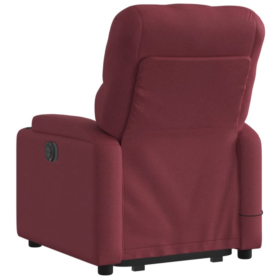 Sillón de masaje elevable eléctrico tela rojo
