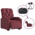 Sillón de masaje elevable eléctrico tela rojo