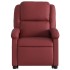 Sillón de masaje elevable eléctrico cuero artificial rojo