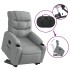 Sillón eléctrico reclinable elevable de tela gris