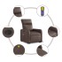Sillón de masaje elevable eléctrico cuero sintético