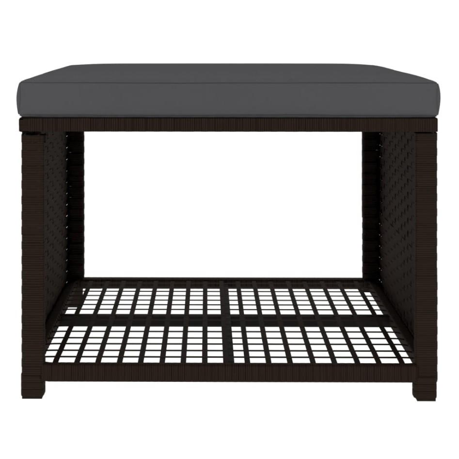 Set de muebles de jardín 4 piezas ratán sintético