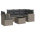 Set de muebles de jardín 6 pzas y cojines ratán sintético
