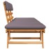 Sofá cama de jardín 2 en 1 con cojín madera maciza acacia
