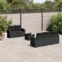 Set de sofás de jardín 6 piezas y cojines ratán sintético