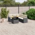 Set de sofás de jardín 6 piezas y cojines ratán sintético