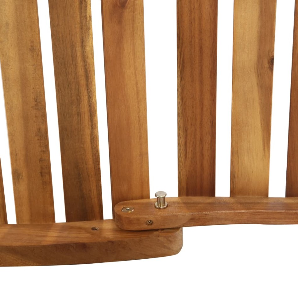 Tumbona con cojín madera maciza de acacia color