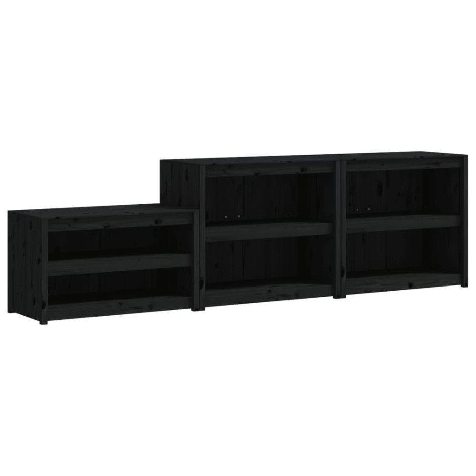 Muebles de cocina de exterior 3 pzas madera maciza pino