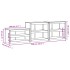Muebles de cocina de exterior 3 pzas madera maciza pino