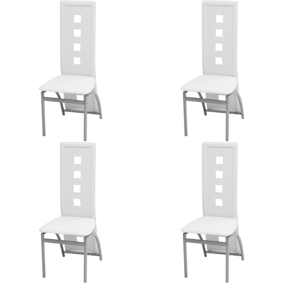 Sillas de comedor 4 unidades cuero sintético