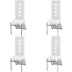 Sillas de comedor 4 unidades cuero sintético blanco