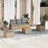Juego de sofás jardín con cojines beige mezcla 6 pzas ratán