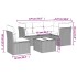Set de muebles de jardín 6 pzas y cojines ratán sintético