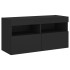 Mueble de pared de TV con luces LED 7 piezas