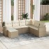 Set sofás de jardín 7 piezas y cojines ratán sintético