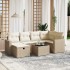 Set sofás de jardín 7 piezas y cojines ratán sintético