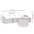 Set de muebles de jardín 6 pzas y cojines ratán sintético