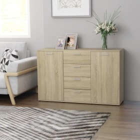 Aparador madera contrachapada color roble Sonoma 120x35x75