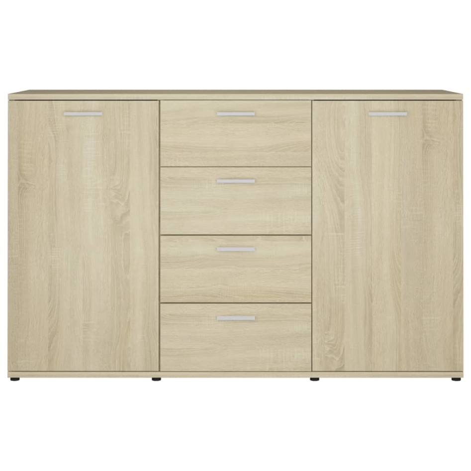 Aparador madera contrachapada color roble Sonoma 120x35x75