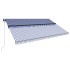 Toldo con LED y sensor de viento azul y blanco 500x300