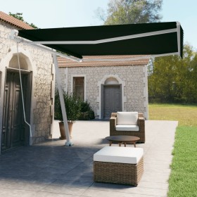 Toldo de pie manual retráctil gris antracita 400x350