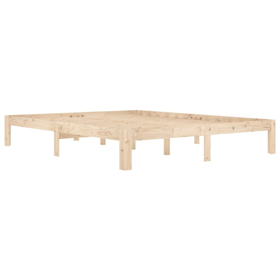 Estructura de cama de madera maciza de pino 160x200