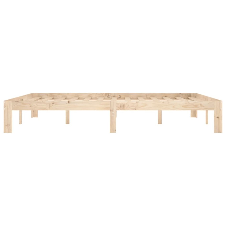 Estructura de cama de madera maciza de pino 160x200