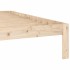 Estructura de cama de madera maciza de pino 160x200