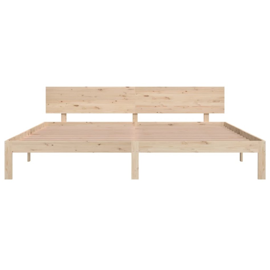 Estructura de cama madera maciza de pino 200x200