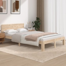 Estructura de cama madera maciza de pino 120x200
