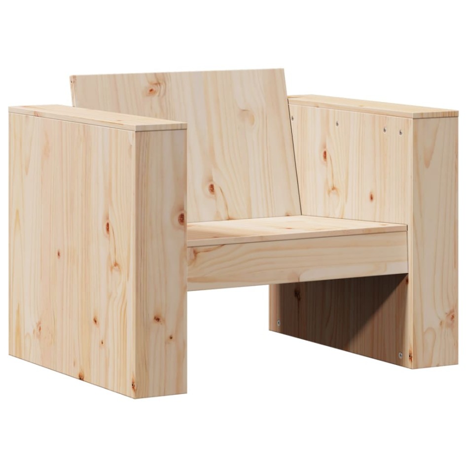Juego de muebles de jardín 2 piezas madera maciza de